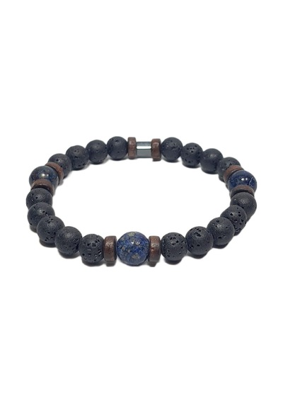 Jtss26blk1749 Lav Taşı Ve Lapis Lazuli Ceyt Doğaltaş Janti Bileklik Çok Renkli