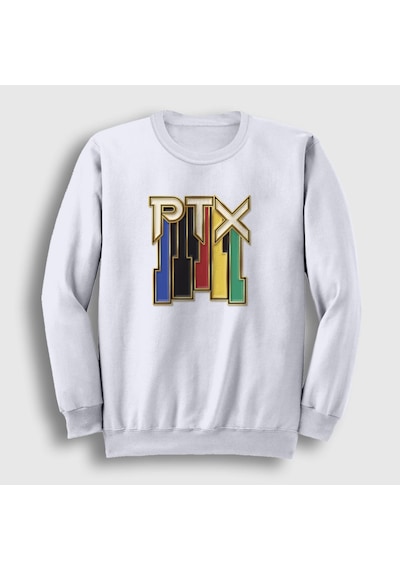 Presmono Unisex Vintage Pentatonix Sweatshirt Beyaz
