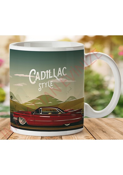 1-089 Cadillac Style İki Tarafı Baskılı Kupa Bardak.jpg