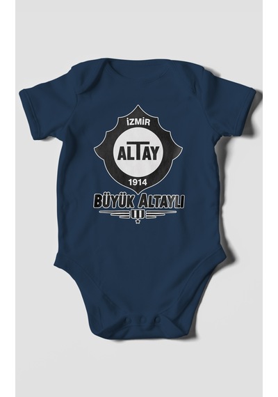 Morivokids Büyük Altaylı Altayspor Kısa Kollu Bebek Body %100 Pamuk Lacivert