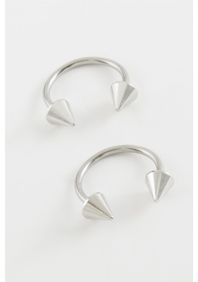 Septum Çelik Piercing 2 Adet 0509 Gümüş