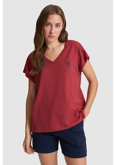 U.S. Polo Assn. U.s. Polo Assn. Kadın Vişne Tişört Basic 50323541-vr223