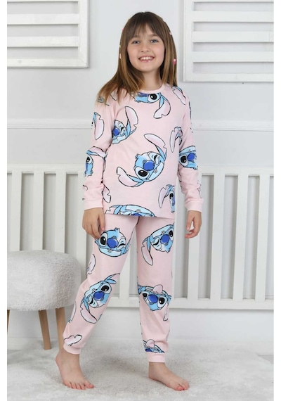 Sevimli Karakter Baskılı %100 Pamuklu Kız Çocuk Pijama Takımı - Pembe Penye Mevsimlik Takım Pembe Sevimli Karakter Baskılı %100 Pamuklu Kız Çocuk Pijama Takımı - Pembe Penye Mevsimlik Takım Pembe