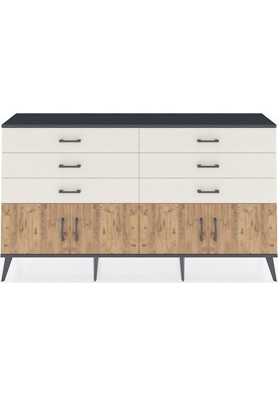 Arges Konsol 2 Raflı 6 Çekmeceli 4 Kapaklı 176x30x99 Antrasit-çam Antrasit-çam/aytaşı Arges Konsol 2 Raflı 6 Çekmeceli 4 Kapaklı 176x30x99 Antrasit-çam Antrasit-çam/aytaşı