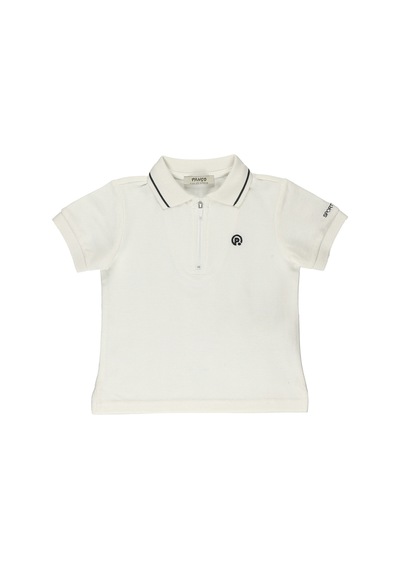 Panço Erkek Bebek Beyaz Polo Yaka Tişört