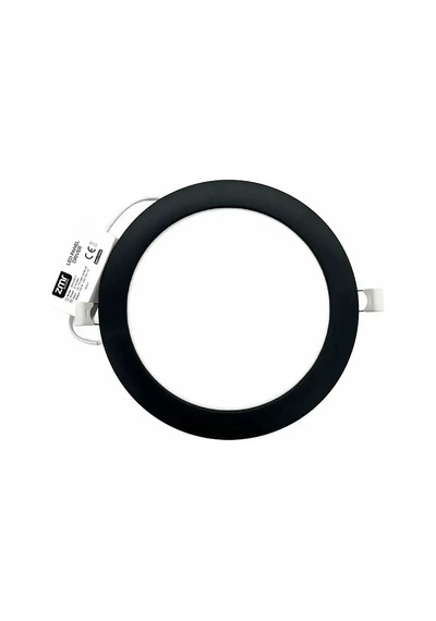 15w Siyah Kasa Sıvaaltı Yuvarlak Panel Led Armatür 6500k Beyaz 1275 Lm