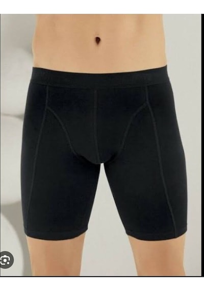 Elastan Uzun Boxer 3lü Siyah