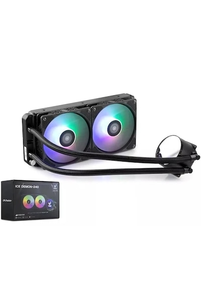 Versatile Ice Demon-240 Rgb 2 Fanlı 240mm Sıvı Soğutma Sistemi Intel & Amd Uyumlu Siyah