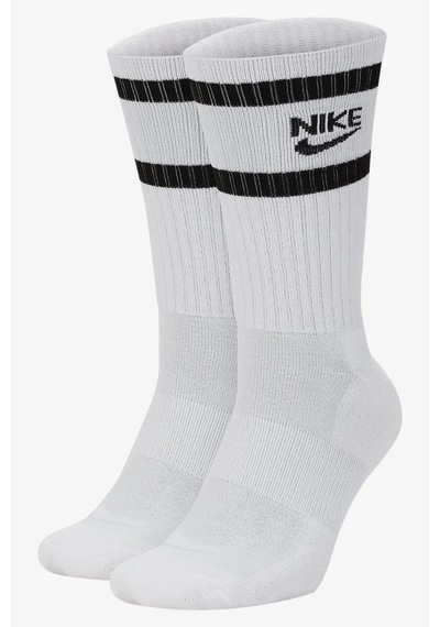Nike Dri Fit Heritage Crew Sock Unisex Çorap 2 Li Beyaz Beyaz - Siyah
