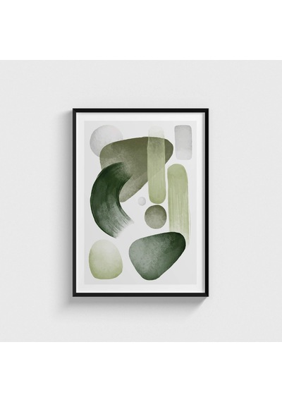 Green Bubble 2 Tablo Çerçeveli Poster Duvar Dekorasyonu Siyah Çerçeveli Tablo Siyah Çerçeveli Tablo Dn11d245sıyah
