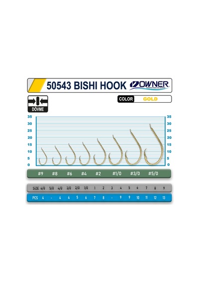 Owner 50543 Bishi Hook Gold İğne 4