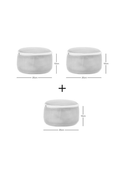 Ocean Home Textile 3'lü Gri Renk İç Çamaşırı Yıkama Filesi Set
