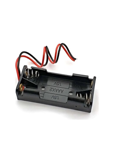 Aaa Pil Kutusu Yuvası İnce Küçük Tip 2 Adet 1.5v Pil Toplam 3v Plasitk Pil Tutucu 14cm Kablo