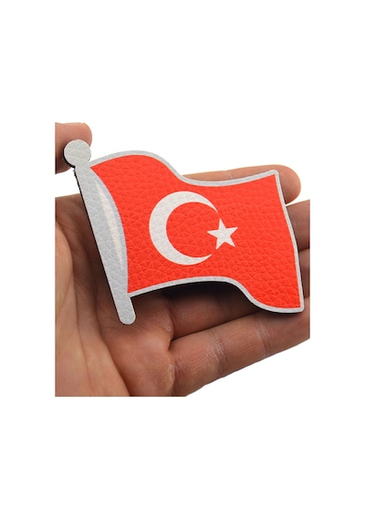 Dalgalı Türkiye Bayrak - Cırt - Patch - Peç - Arma Kırmızı