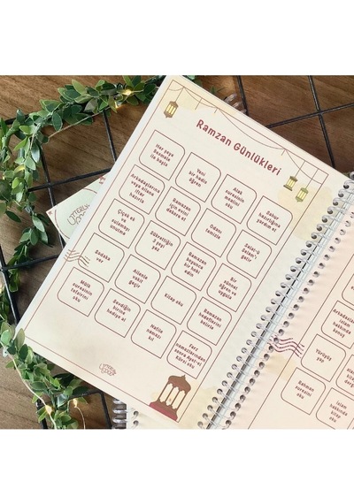 Ramazan Planlayıcı Cüz, Teravih, Oruç, Günlük Planlama, Hatim, Sticker Hediyeli Çok Renkli