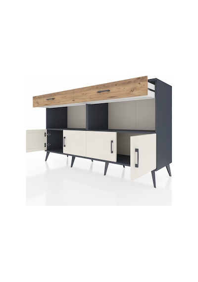 Hyperion Konsol 2 Raflı 2 Çekmeceli 4 Kapaklı 176x44x99 Antrasit- Antrasit-aytaşı/çam Hyperion Konsol 2 Raflı 2 Çekmeceli 4 Kapaklı 176x44x99 Antrasit- Antrasit-aytaşı/çam