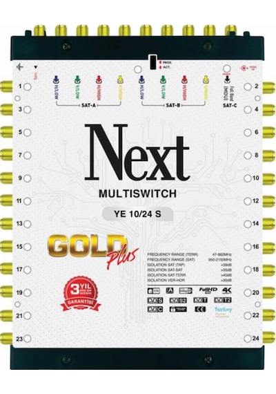 Next 10/24 Sonlu Gold Plus Multiswitch Uydu Santrali