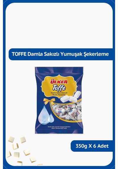 Toffe Damla Sakızlı Yumuşak Şekerleme - 350 Gram - 6 Adet