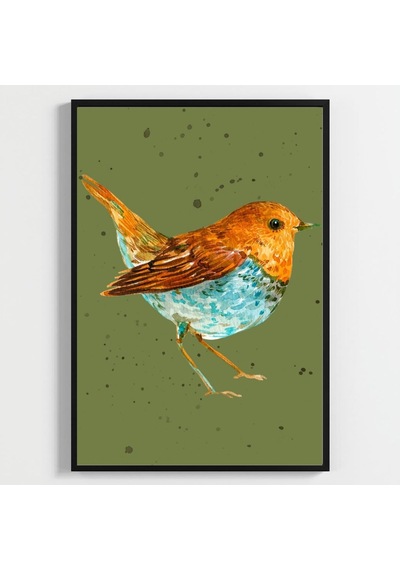 Besay Nature's Duo:modern Kuş Figürlü Sanat Posteri Dekoratif 2li Set A2 Çerçevesiz
