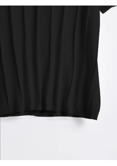 Erkek Yuvarlak Yaka Örme T-shirt Füme