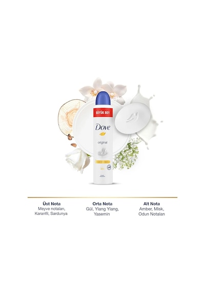 Dove Original 48H Kadın Sprey Deodorant 3 x 200 ML