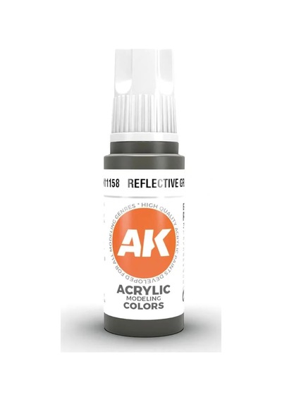 Ak Interactive 11158, 17 Ml. 3gen Reflective Green Maket Boyası Standart