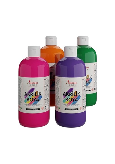 Ara Renkler Akrilik Boya 4'lü Set 4x500 Gr 0,15 L