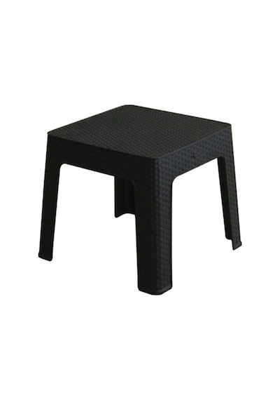 Rattan Plastik Sehpa Koyu Kahve