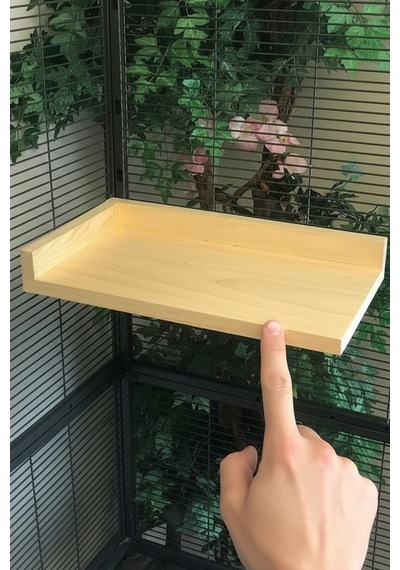 Çam Ahşap Platform 20 Cm X 40 Cm Kuş/degu/chinchilla Tüneği