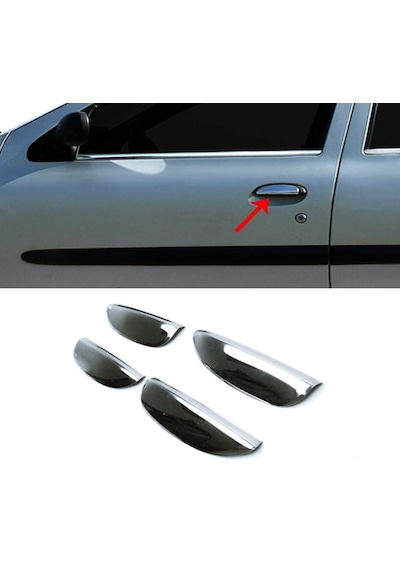 Renault Scenic 1996-2003 Arası Krom Kapı Kolu 4 Kapı Pçelik