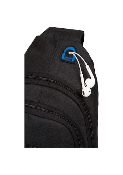 Newish Polo Body Bag Usb Çıkışlı Çapraz Göğüs ve Sırt Çantası Siyah