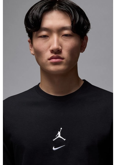 Nike Jordan Mvp Men's Jumpman T-shirt Erkek Günlük Nakış Swoosh Pamuklu Tişört Siyah Siyah