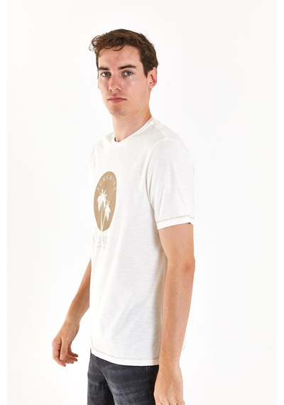U.s. Polo Assn. Erkek Tişört 50281049-vr019-ekru