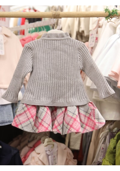 Xo Kids Kız Çocuk Elbise 6-36 Ay 4102 Gri