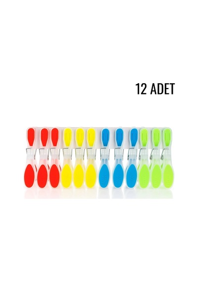 İz Bırakmayan Silikon Mandal 12 Li Bx40 Renkli