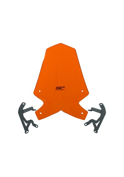 Gp Kompozit Ktm Duke 390 2017-2023 Uyumlu Ön Cam Turuncu 46cm
