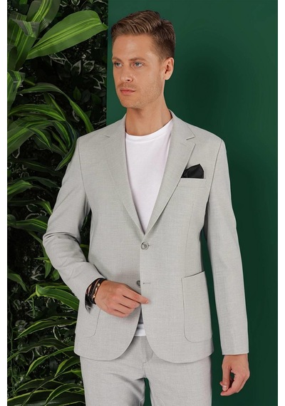 Efor C 643 Slim Fit Gri Spor Ceket Gri