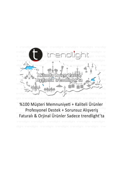 Trendylight Sultan 5 Kollu Beyaz Yaldızlı Kristal Taşlı Avize