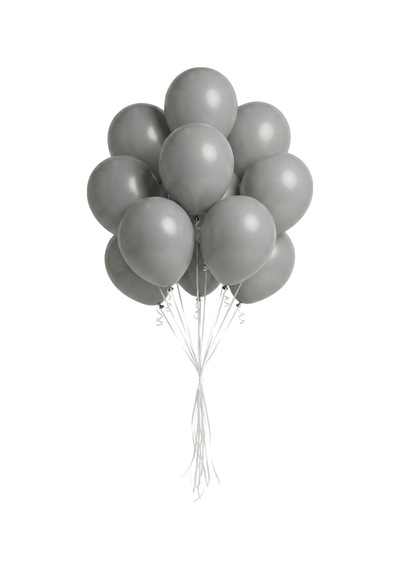 Pastel Balon 11 İnc 28 Cm Doğum Günü Parti Malzemeleri 10 Adet Gri