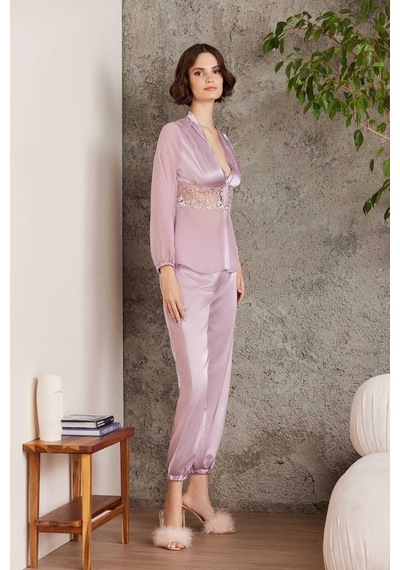 Pierre Cardin 6005 Kadın Rose Gelin Set 6'lı Saten Takım Rose