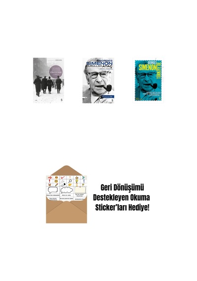 Kirliydi Kar + Kiralık Oda + Georges Simenon Türkiye'de + Okuma Sticker'ları
