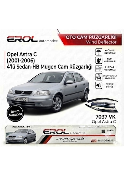 Opel Astra C 2001-2006 4'lü Sedan- Hb Mugen Cam Rüzgarlığı