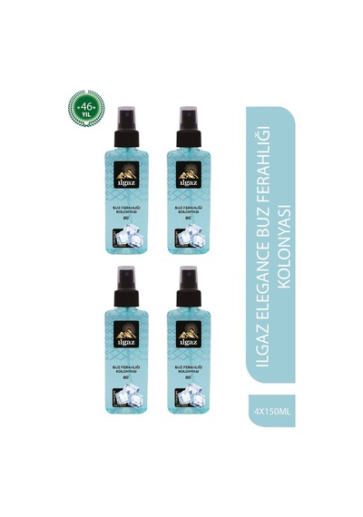 Ilgaz 80 Derece Buz Ferahlığı Kolonyası Sprey 4 x 150 ML
