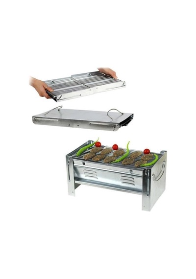 Laptop Stil Seyyar Mangal Barbekü Pratik Portatif Katlanır Bagaj Çanta Tipi Kamp Ve Piknik Mang Diğer