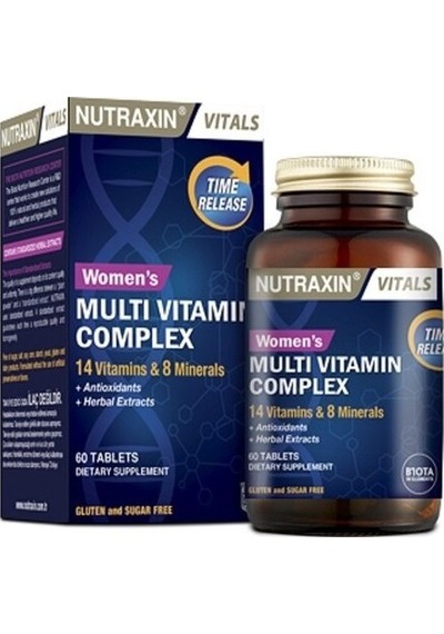 Nutraxin Multivitamin Mineral Kompleksi 60 Tablet - Kadınlara Özel