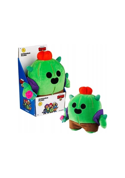Brawl Stars Yumuşak Kadifemsi Peluş Figür - Spıke The Cactus - 30 Cm Renkli