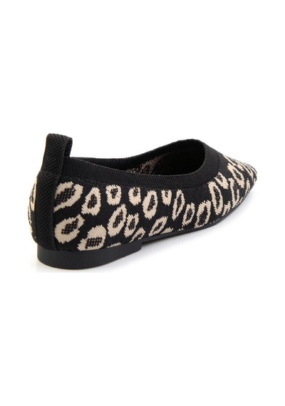 Siyah Leopar Kadın Babet K01327021182 Siyah