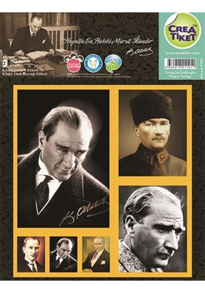 Crea Tiket Eğitim Etiketi Atatürk Bayrak - 1121