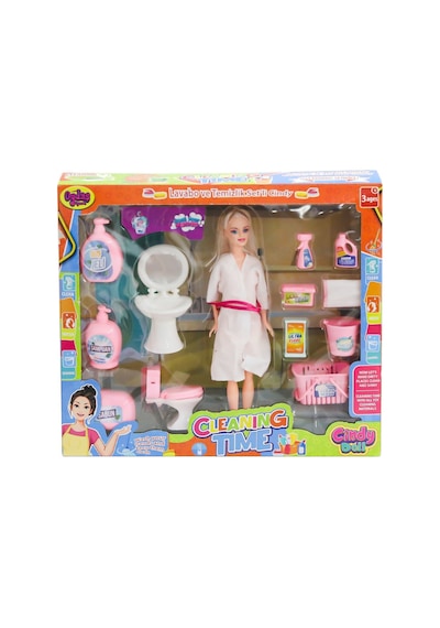 02452 Cindy Doll Bebek Lavabo Ve Temizlik Seti -oydaş Oyuncak - Izbp-891399 1 Adet