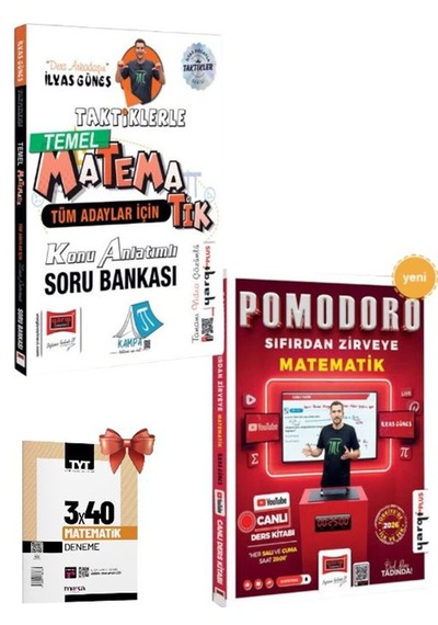 Pomodoro Sıfırdan Zirveye Matematik Canlı Ders Kitabı- Tüm Adaylar İçin Taktiklerle Temel Matematik